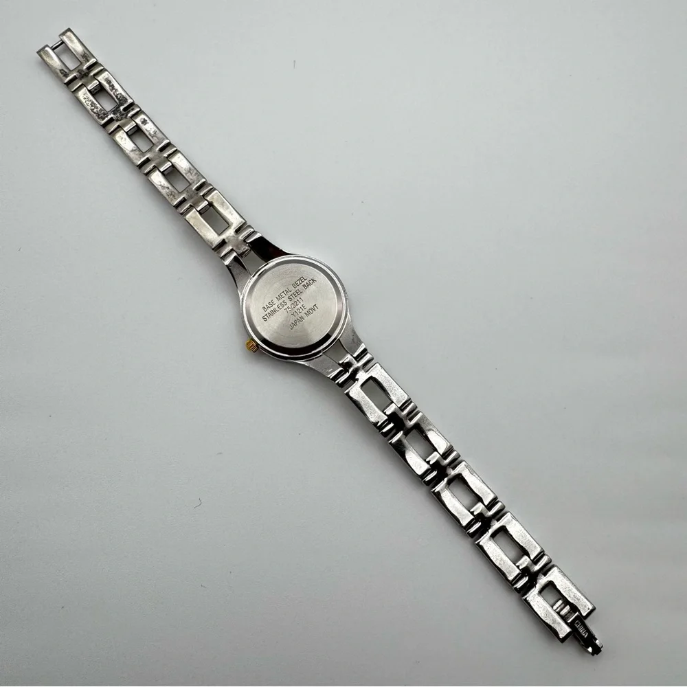 Armitron Now Two-Tone Crystal Bezel Watch Stainless Steel Back “New Battery”